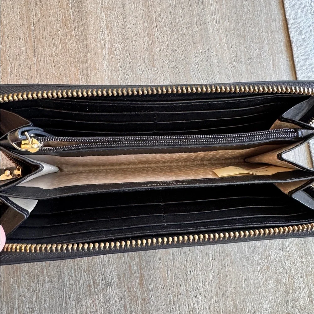 Kate Spade Black and White Polka Dot Zip Wallet - Picture 3 of 3